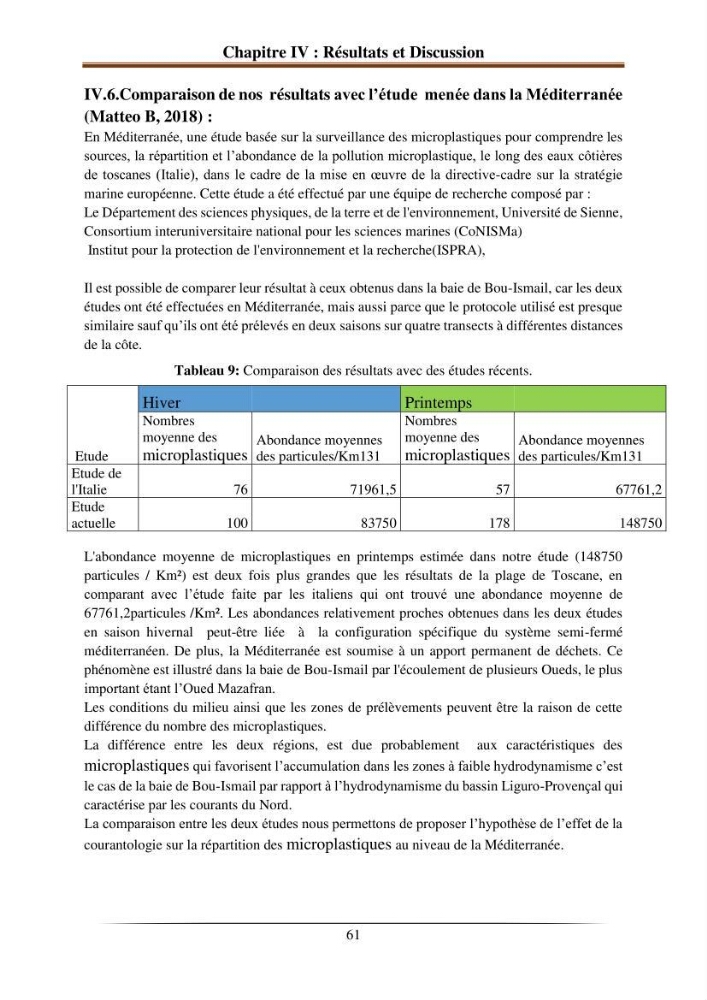 L’effet de l’hydrodynamisme sur la quantification des Microplastiques en mer: