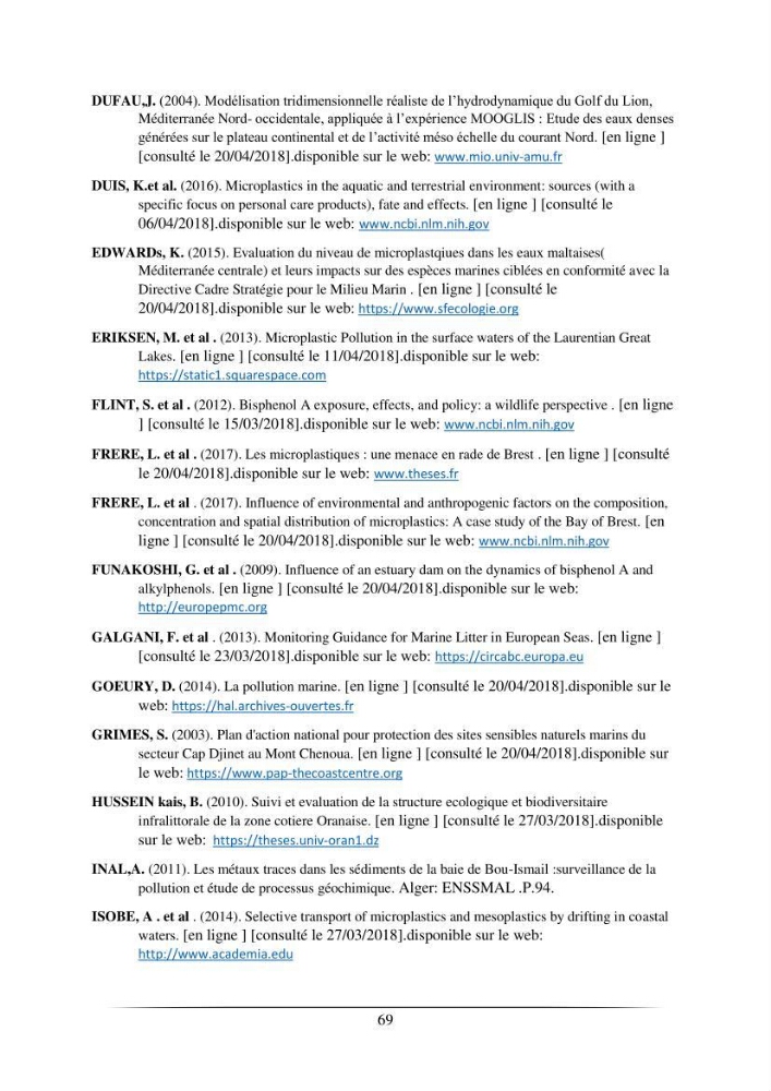 L’effet de l’hydrodynamisme sur la quantification des Microplastiques en mer: