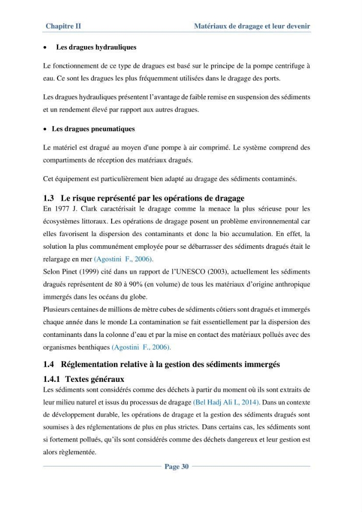 Contribution à l\'évaluation de l\'état de pollution du sédiment superficiel du port d\'Alger en cas d\'une opération de dragage: