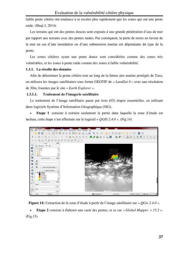 Evaluation de la vulnérabilité côtière du Parc National de Taza (wilaya de Jijel):