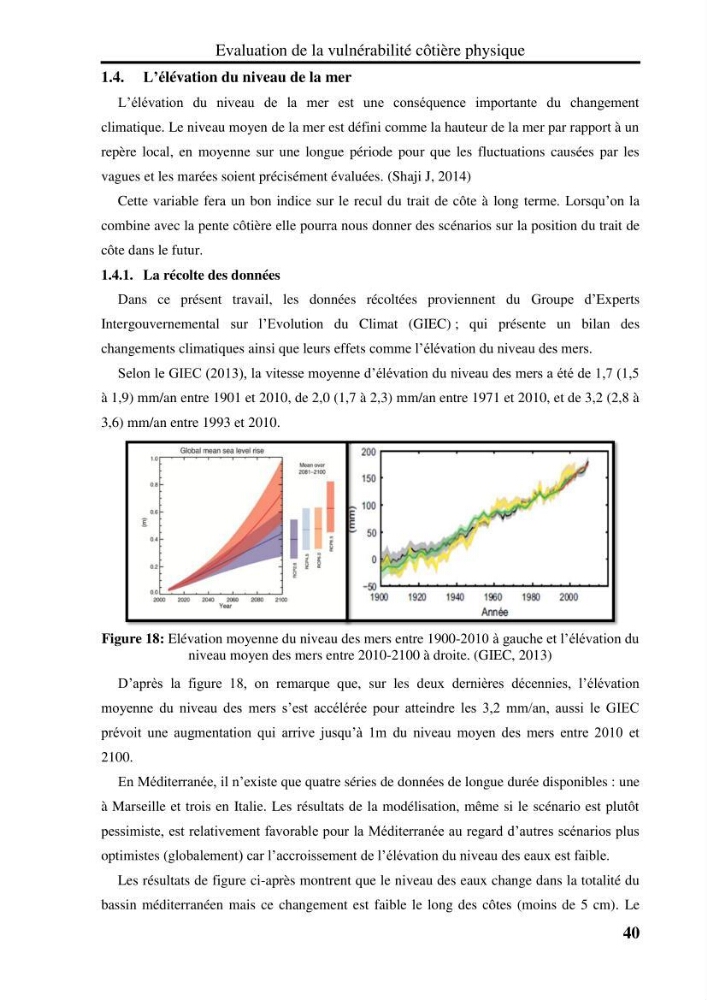 Evaluation de la vulnérabilité côtière du Parc National de Taza (wilaya de Jijel):