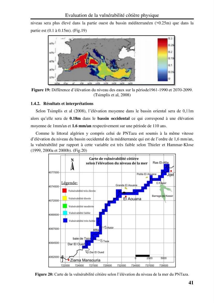 Evaluation de la vulnérabilité côtière du Parc National de Taza (wilaya de Jijel):