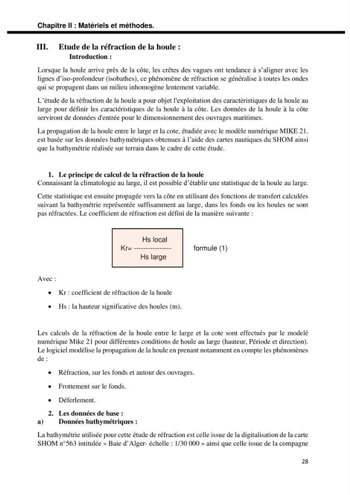 Etude d’aménagement de la baie d’Alger zone située entre Bordj El Kiffan (Le Lido) et Verte Rive