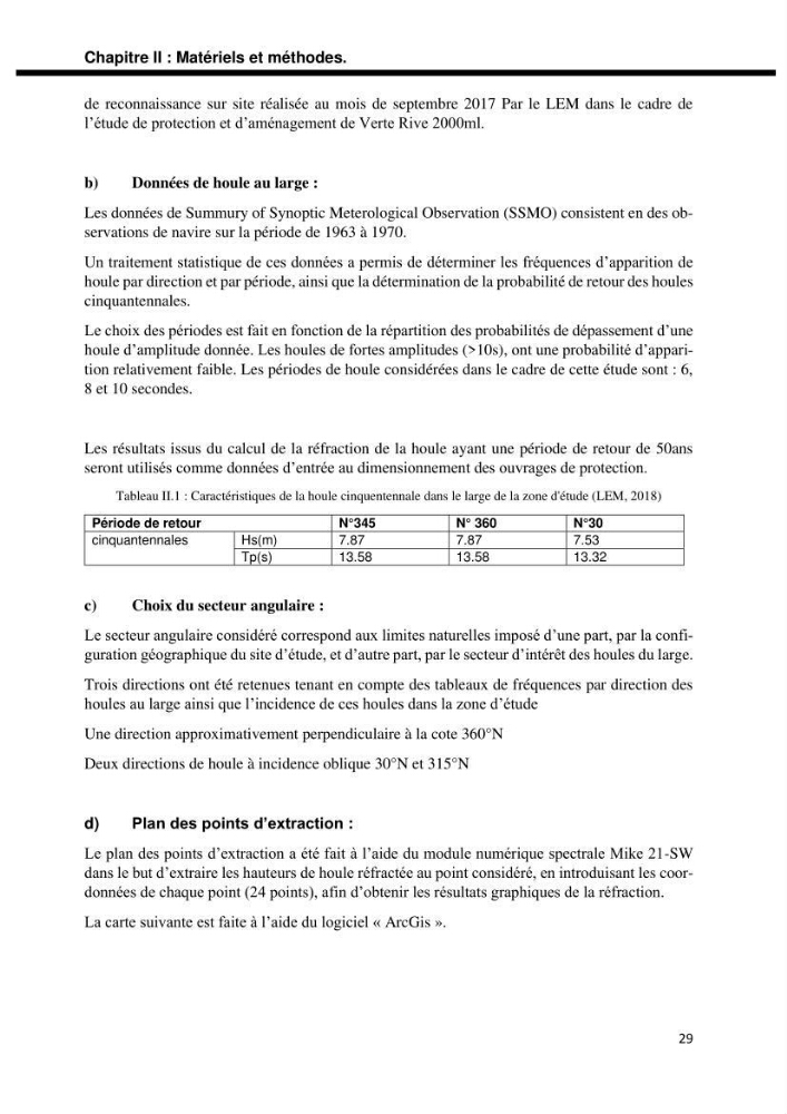 Etude d’aménagement de la baie d’Alger zone située entre Bordj El Kiffan (Le Lido) et Verte Rive