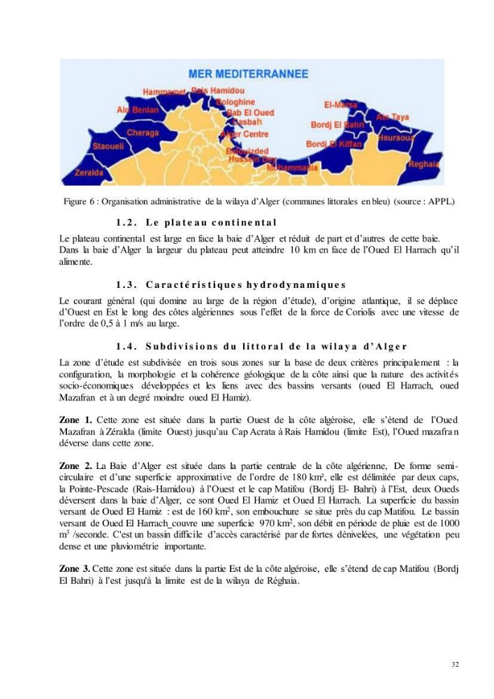 Analyse du cadre de l\'économie bleue et de la planification de l\'espace maritime en Algérie :cas de la zone marine et côtière de la wilaya d\'Alger