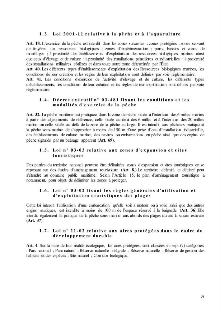 Analyse du cadre de l\'économie bleue et de la planification de l\'espace maritime en Algérie :cas de la zone marine et côtière de la wilaya d\'Alger