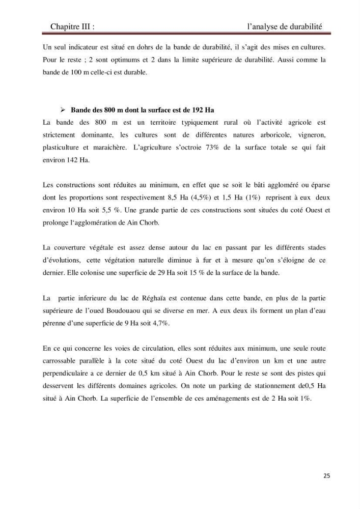 La problématique de durabilité du domaine littoral Herraoua- Réghaia