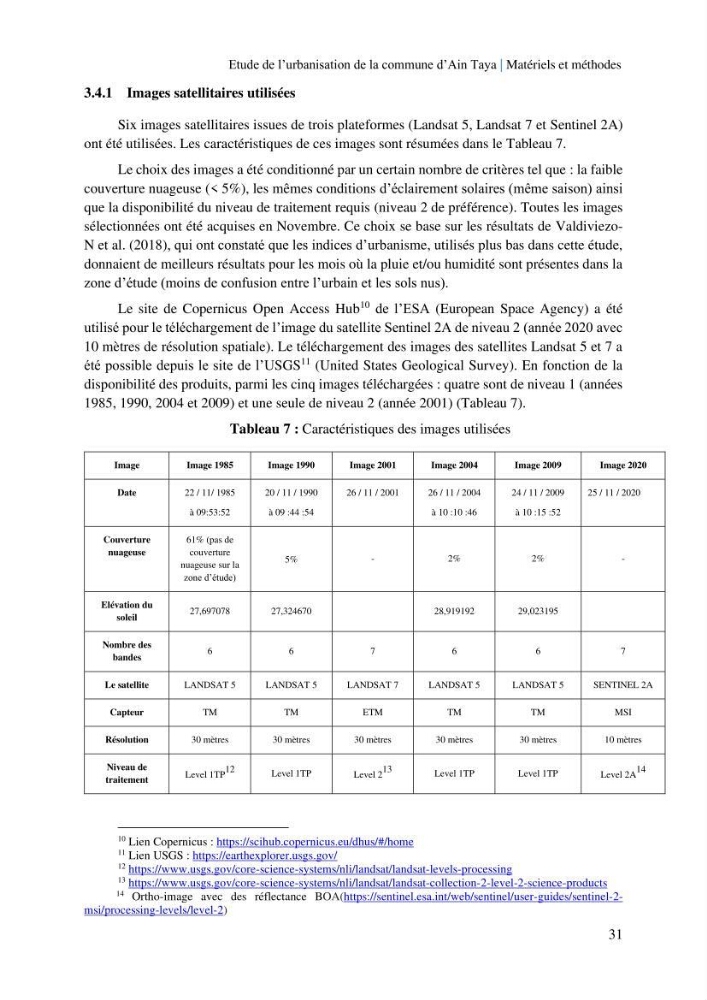Etude de l’urbanisation de la commune d’Ain Taya et estimation de son évolution spatio-temporelle Combinaison entre techniques de SIG et de télédétection