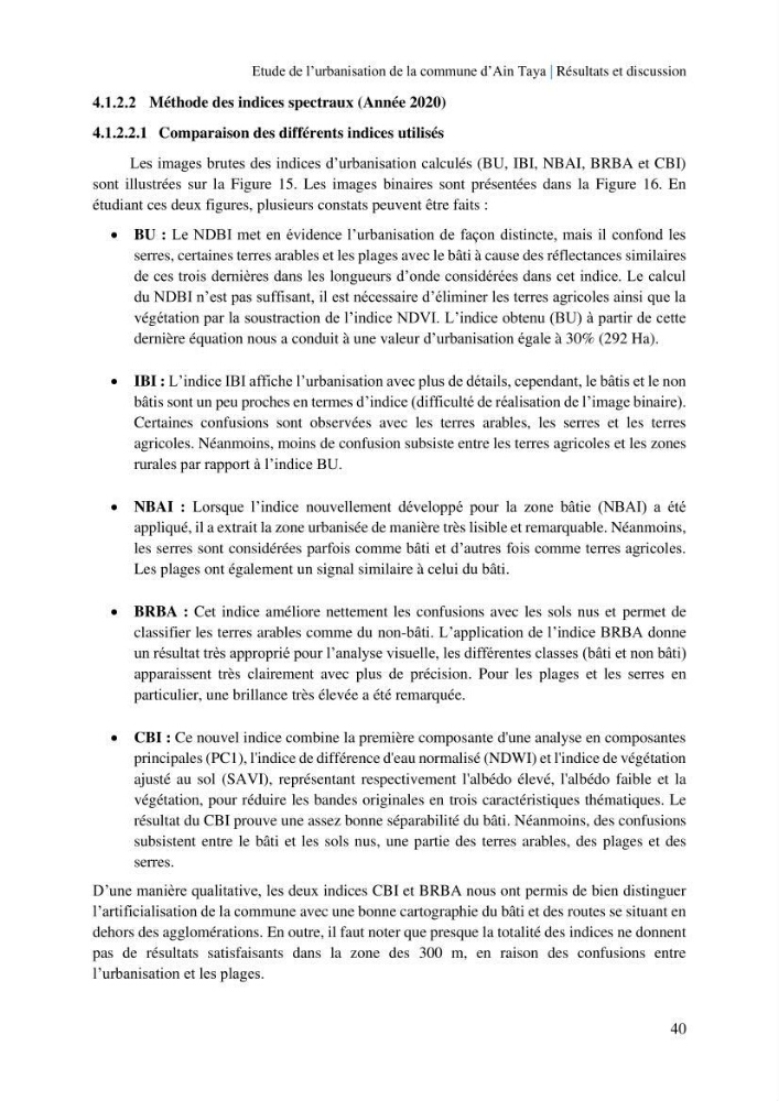 Etude de l’urbanisation de la commune d’Ain Taya et estimation de son évolution spatio-temporelle Combinaison entre techniques de SIG et de télédétection