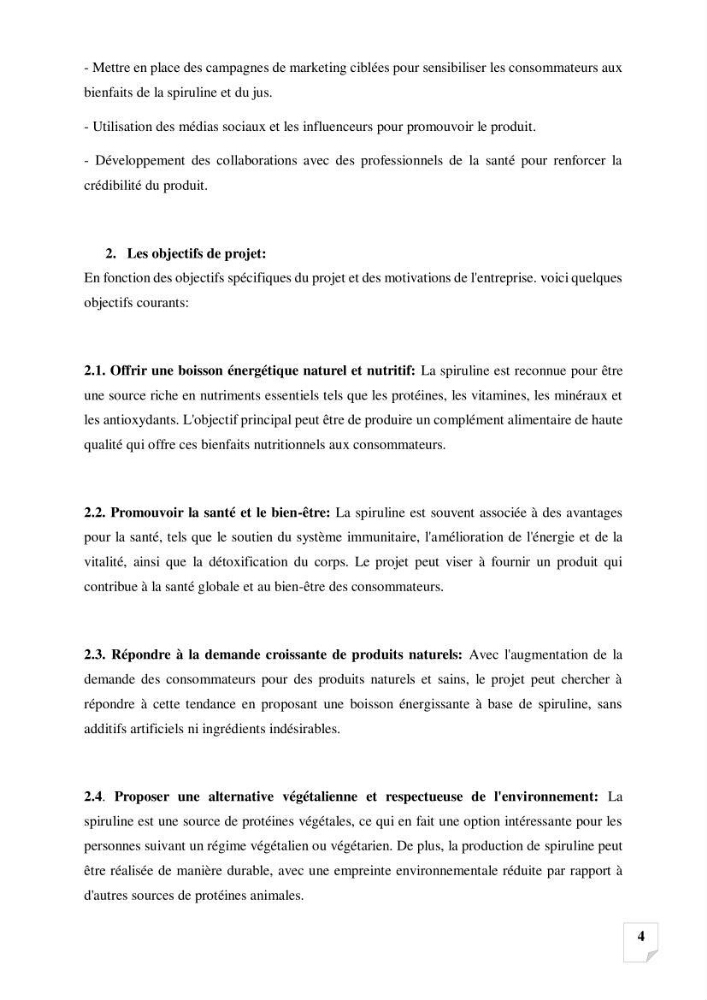 Production, analyse et valorisation de microalgues (Spiruline)