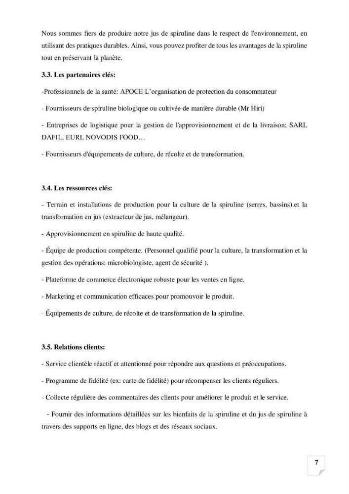 Production, analyse et valorisation de microalgues (Spiruline)