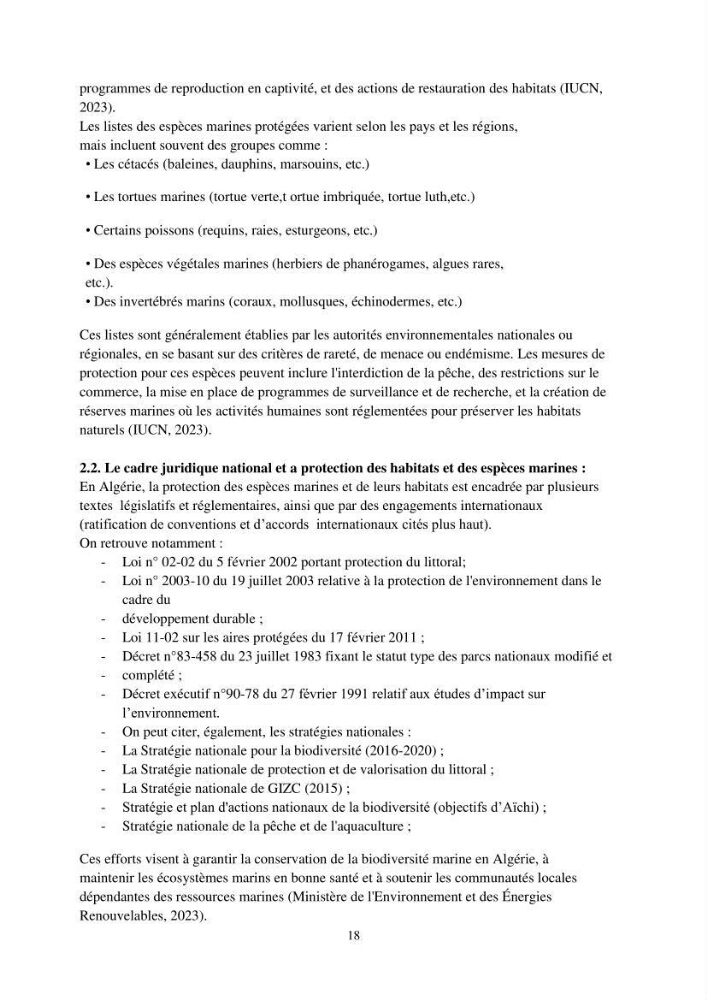 Caractérisation d\'un site d\'intérêt écologique (El Hamdania, Tipaza ) comme habita d\'éspèces protégées