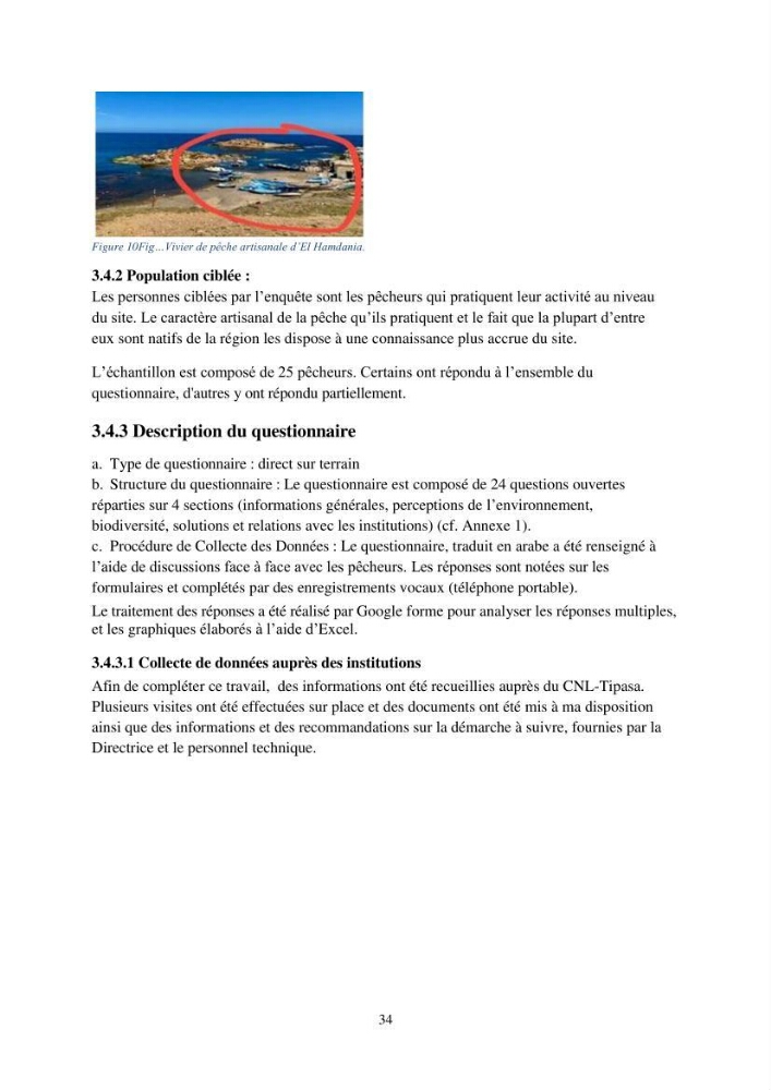 Caractérisation d\'un site d\'intérêt écologique (El Hamdania, Tipaza ) comme habita d\'éspèces protégées