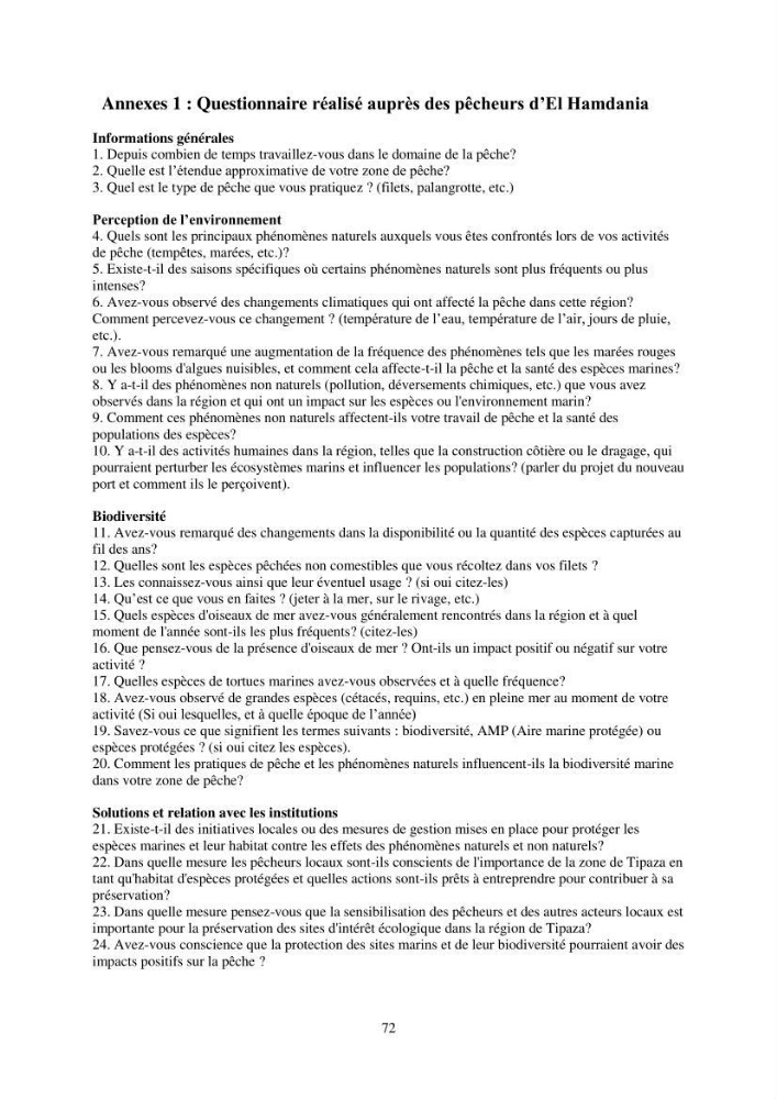 Caractérisation d\'un site d\'intérêt écologique (El Hamdania, Tipaza ) comme habita d\'éspèces protégées