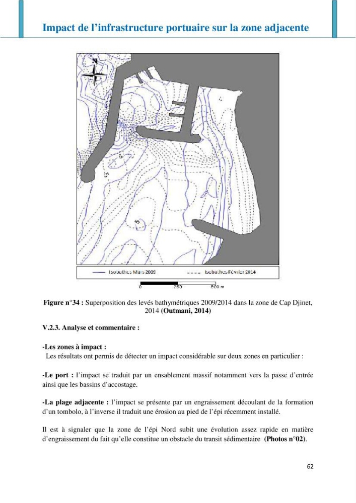 Impact des infrastructures littorales sur l\'évolution du trait de côte dans une zone soumise à un fort transit sédimentaire