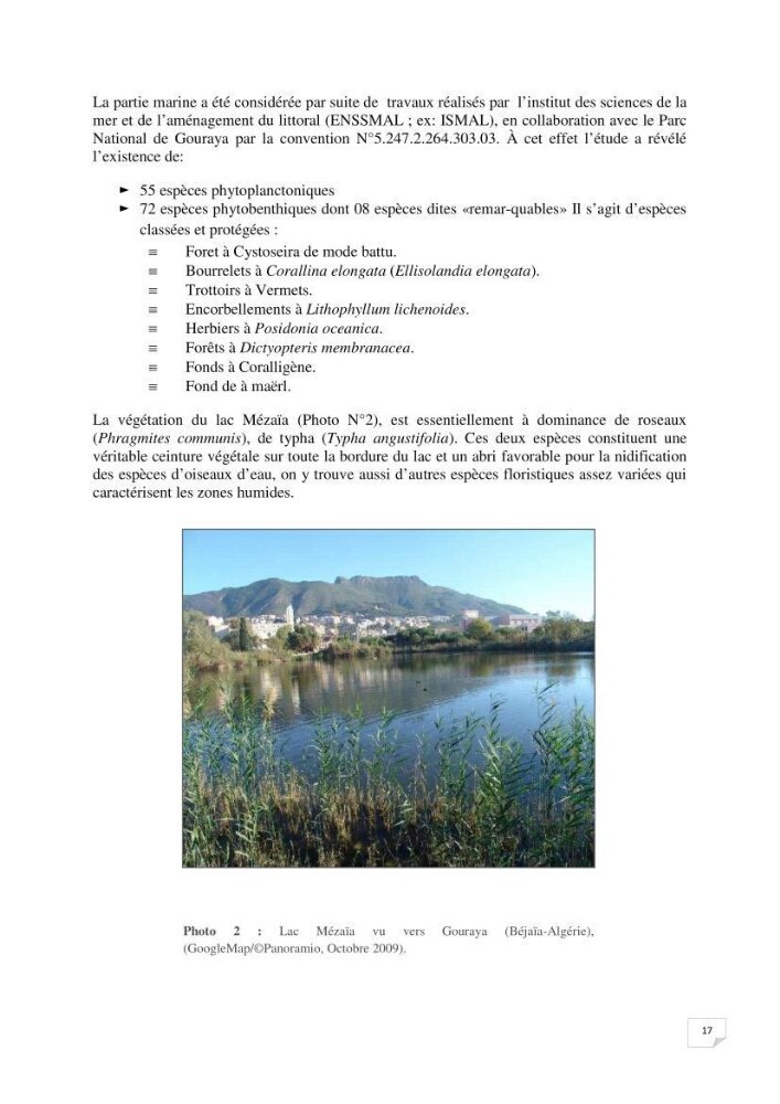 Inventaire de la faune et de la flore marine remarquable des espaces d\'intérêt écologique du secteur Est de la côte Algérienne