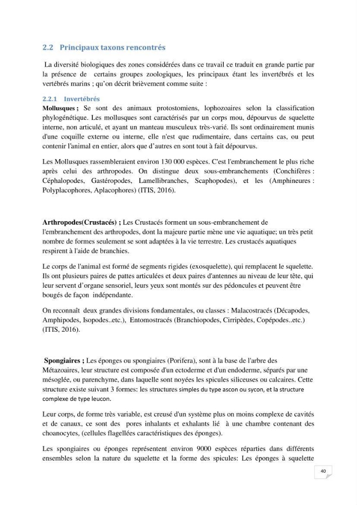 Inventaire de la faune et de la flore marine remarquable des espaces d\'intérêt écologique du secteur Est de la côte Algérienne