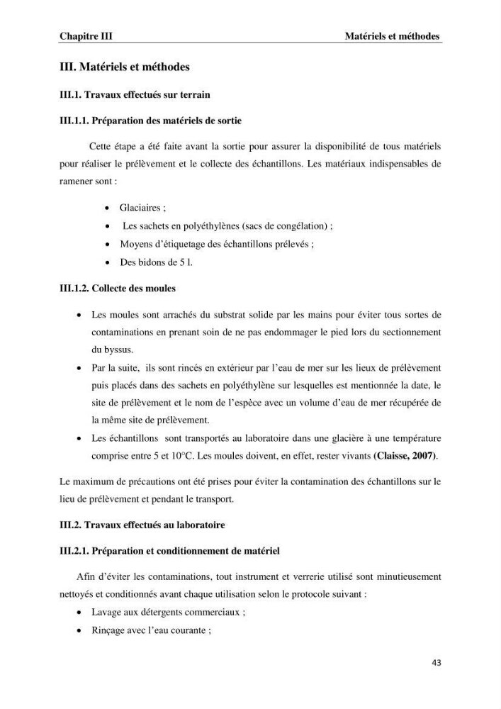 Les métaux traces dans les moules: Etude rétrospective et comparative dans les côtes centrales algériennes (baies de Zemmouri, d’Alger et de Bou-Ismail).