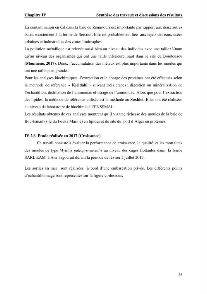 Les métaux traces dans les moules: Etude rétrospective et comparative dans les côtes centrales algériennes (baies de Zemmouri, d’Alger et de Bou-Ismail).