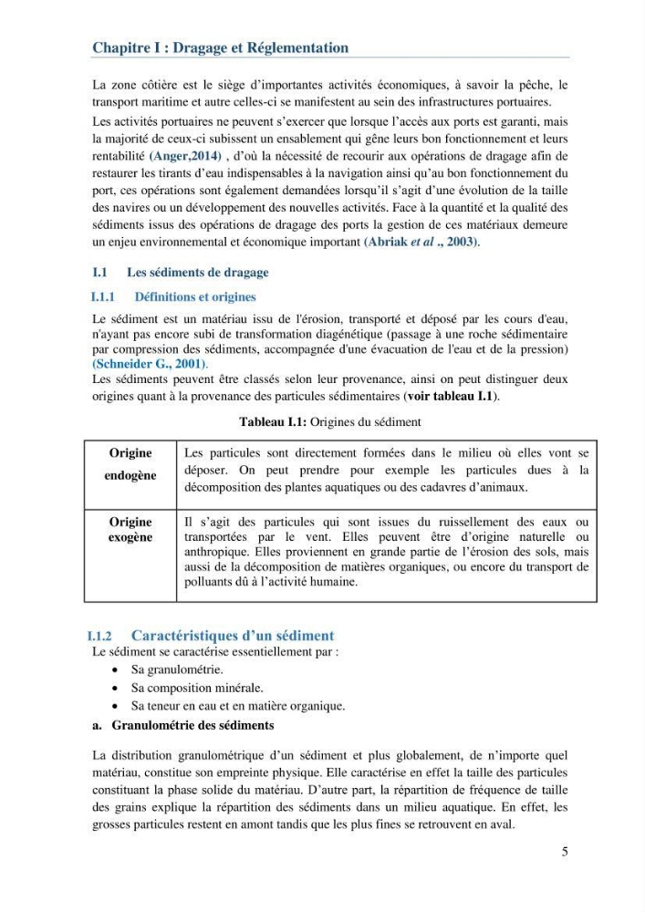 L\'étude d\'impact des produits de dragage du port de Bejaia sur l\'environnement \' arrière port \':