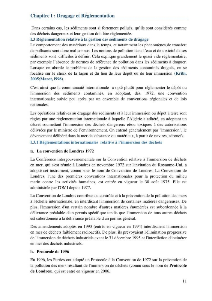 L\'étude d\'impact des produits de dragage du port de Bejaia sur l\'environnement \' arrière port \':