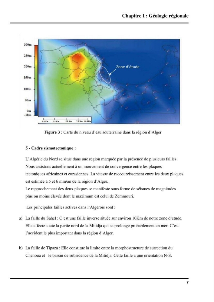 Caractérisation géologique et géotechnique de la partie occidentale de la baie d\'Alger