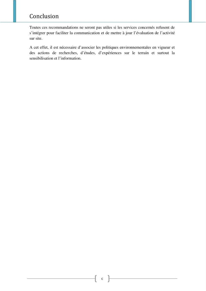 Evaluation de la mise en oeuvre de la loi n°02-02 relative à la protection et à la valorisation du littoral au niveau de l\'Est de la wilaya d\'Alger