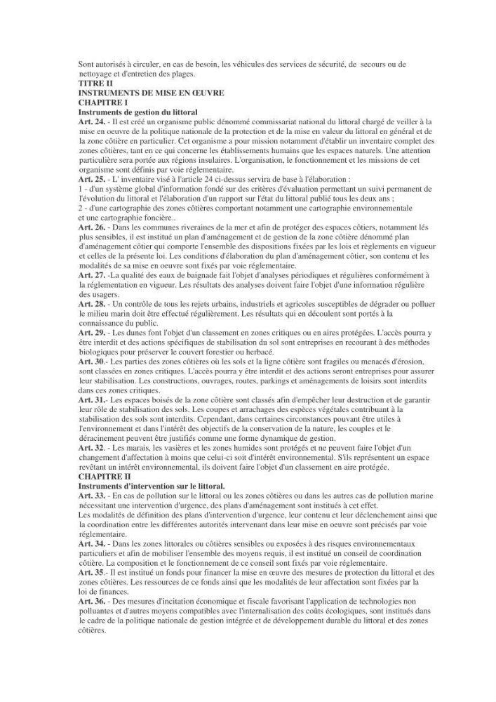 Evaluation de la mise en oeuvre de la loi n°02-02 relative à la protection et à la valorisation du littoral au niveau de l\'Est de la wilaya d\'Alger