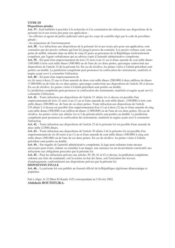 Evaluation de la mise en oeuvre de la loi n°02-02 relative à la protection et à la valorisation du littoral au niveau de l\'Est de la wilaya d\'Alger
