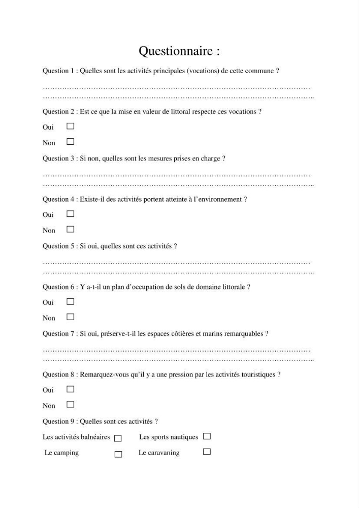 Evaluation de la mise en oeuvre de la loi n°02-02 relative à la protection et à la valorisation du littoral au niveau de l\'Est de la wilaya d\'Alger