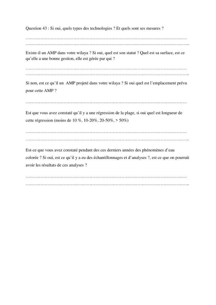 Evaluation de la mise en oeuvre de la loi n°02-02 relative à la protection et à la valorisation du littoral au niveau de l\'Est de la wilaya d\'Alger