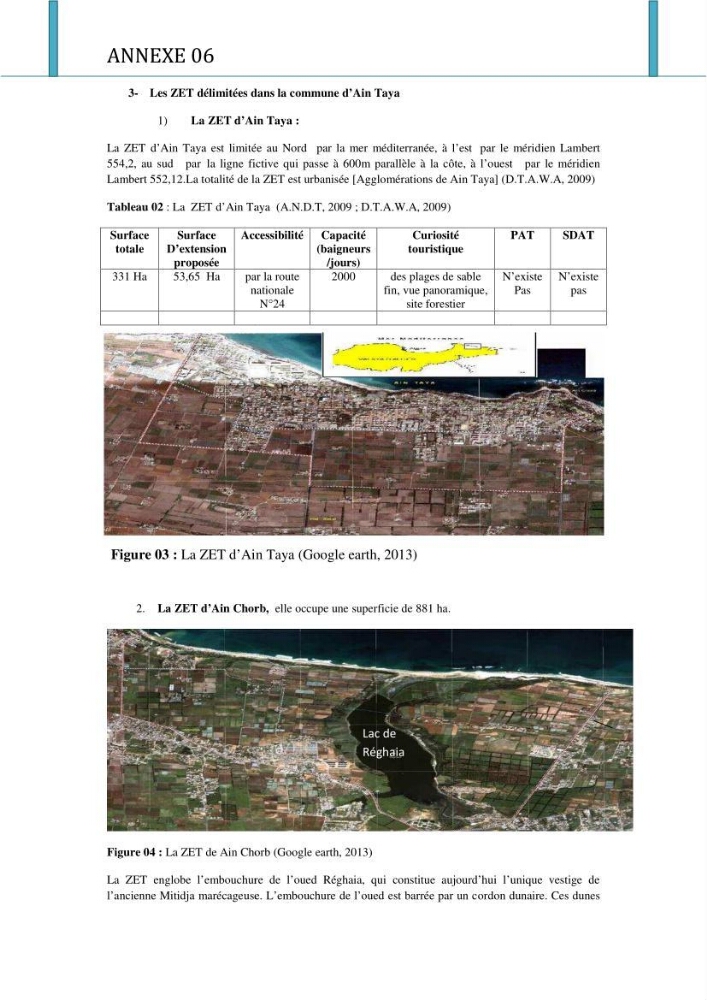 Evaluation de la mise en oeuvre de la loi n°02-02 relative à la protection et à la valorisation du littoral au niveau de l\'Est de la wilaya d\'Alger