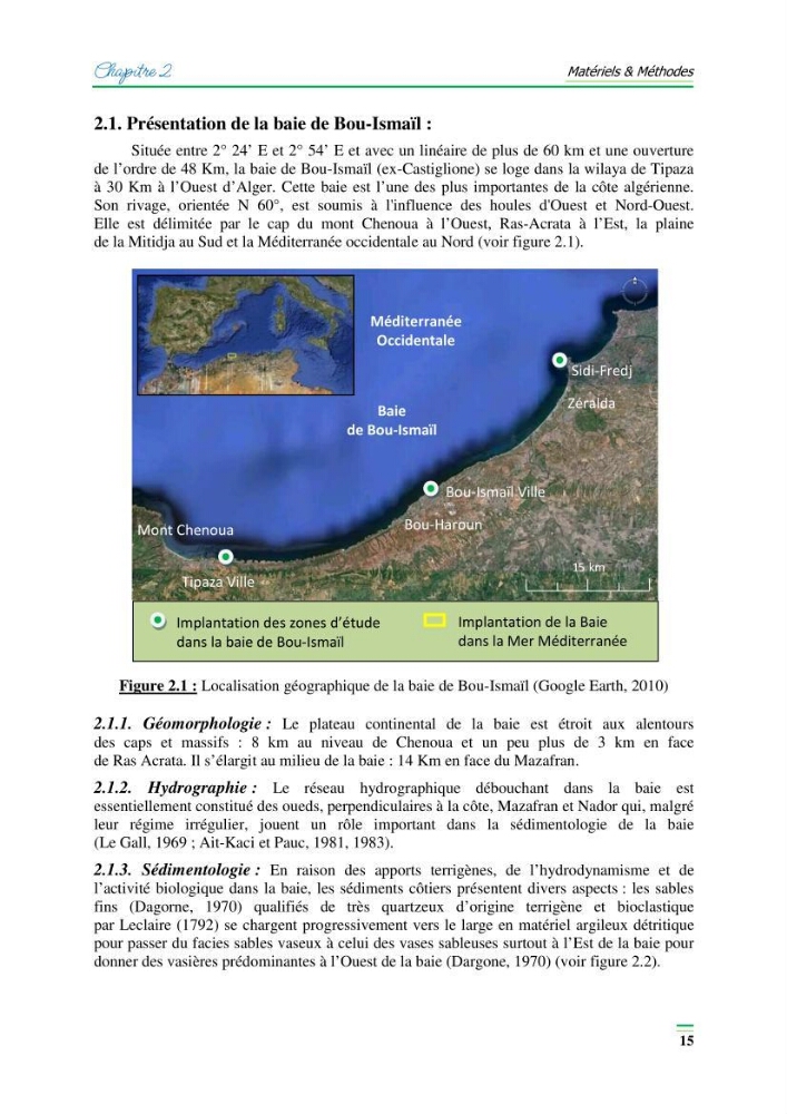 Contribution à l\'étude de l\'impact de la pollution chimique sur l\'herbier à Posidonie dans la baie de Bou-Ismaîl