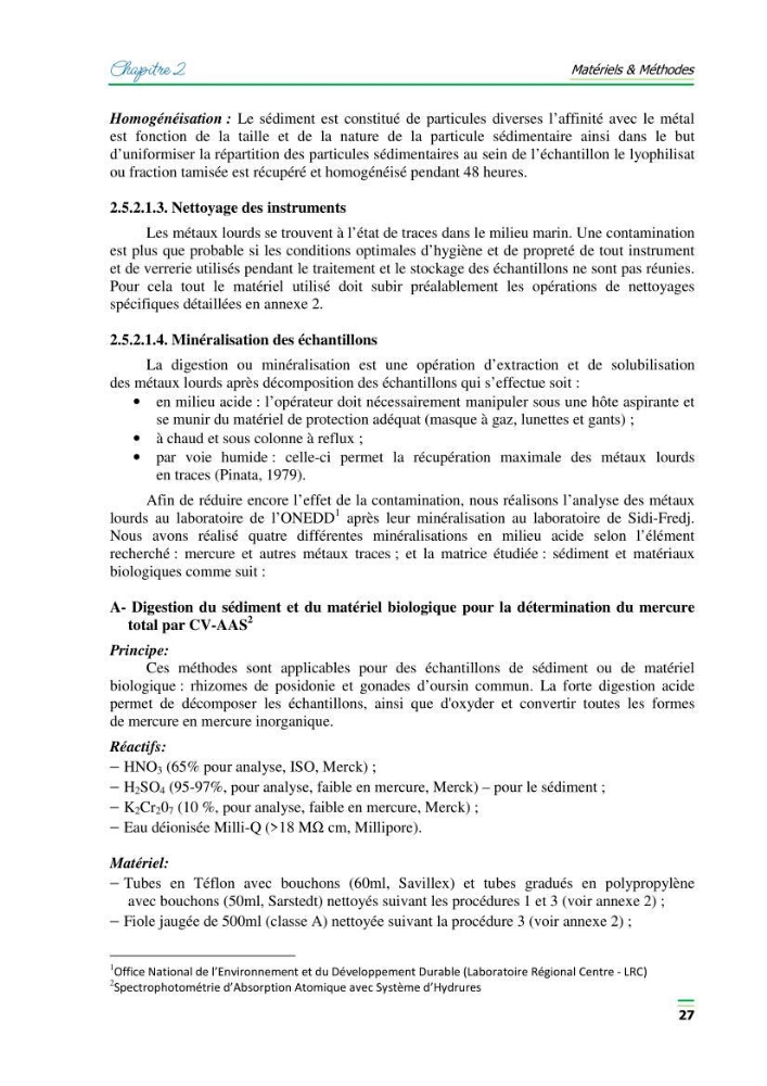 Contribution à l\'étude de l\'impact de la pollution chimique sur l\'herbier à Posidonie dans la baie de Bou-Ismaîl