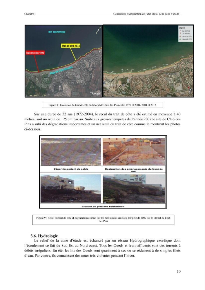 Travaux de protection du rivage marin de la résidence Sahel Club des Pins: