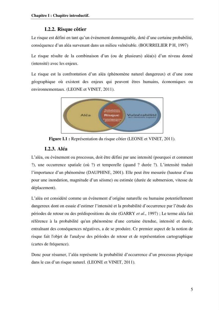 La vulnérabilité et la gestion de la zone côtière