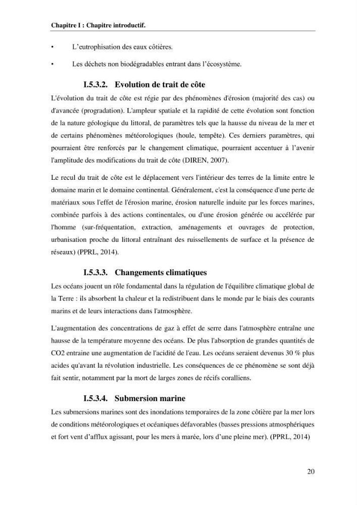 La vulnérabilité et la gestion de la zone côtière