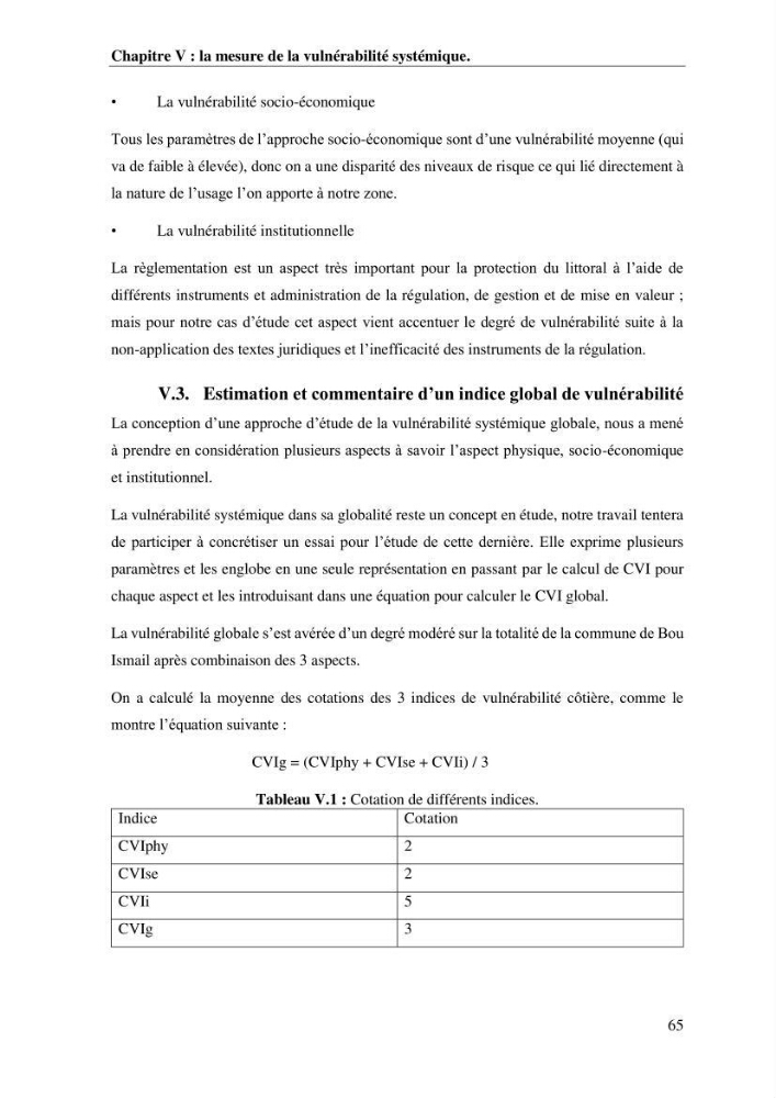 La vulnérabilité et la gestion de la zone côtière