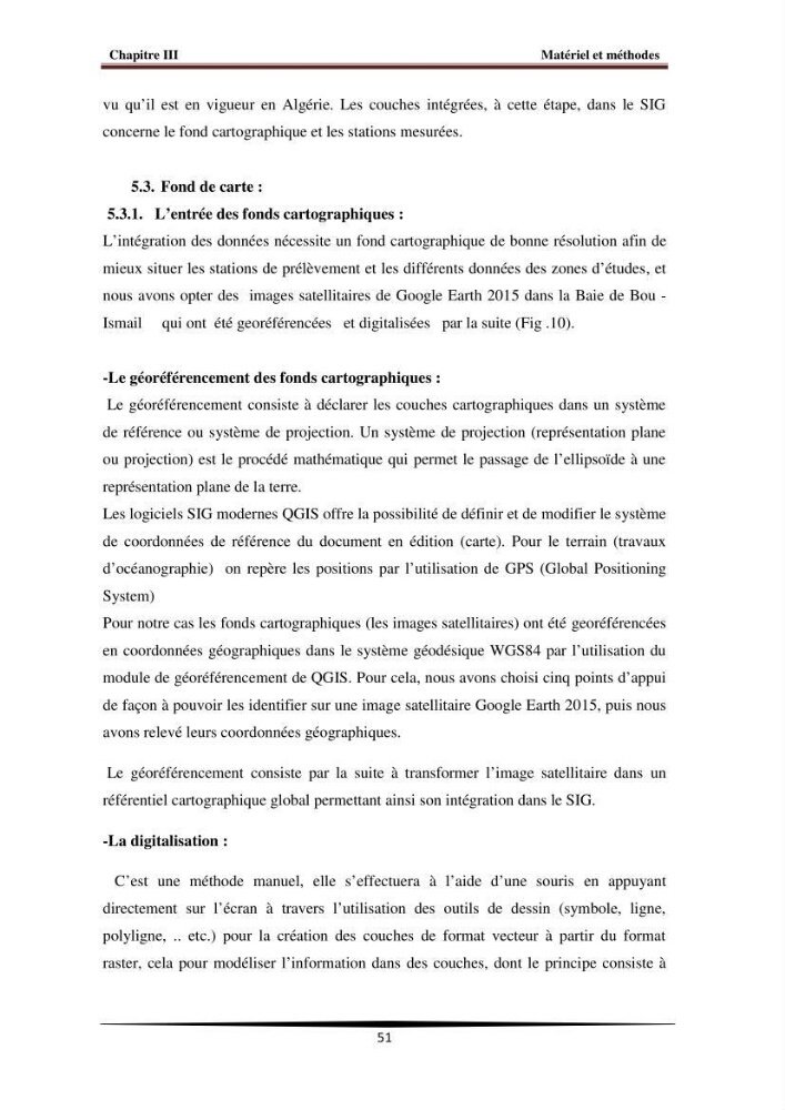 Analyse géostatistique de quelques paramètres de pollution côtière dans la baie de Bou-Ismail: