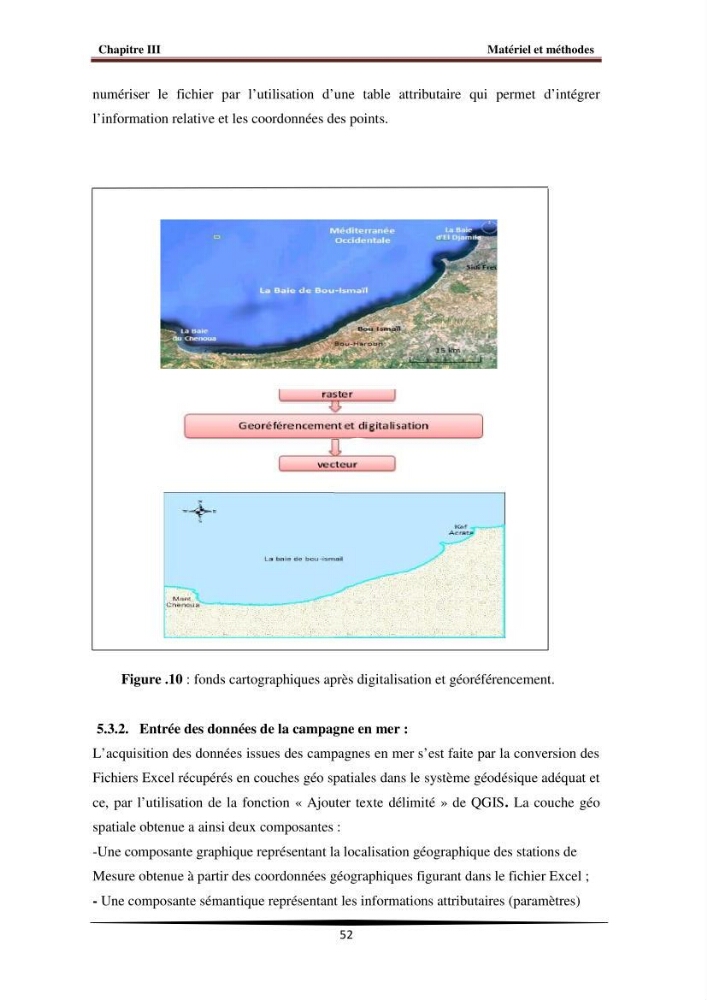Analyse géostatistique de quelques paramètres de pollution côtière dans la baie de Bou-Ismail: