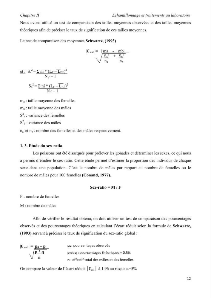 Contribution à l\'étude de l\'exploitation de pagellus acarne (Risso, 1826) de la baie de Bou- Ismail:
