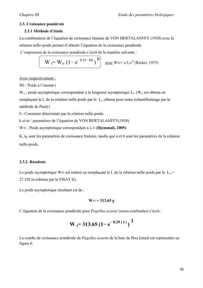 Contribution à l\'étude de l\'exploitation de pagellus acarne (Risso, 1826) de la baie de Bou- Ismail: