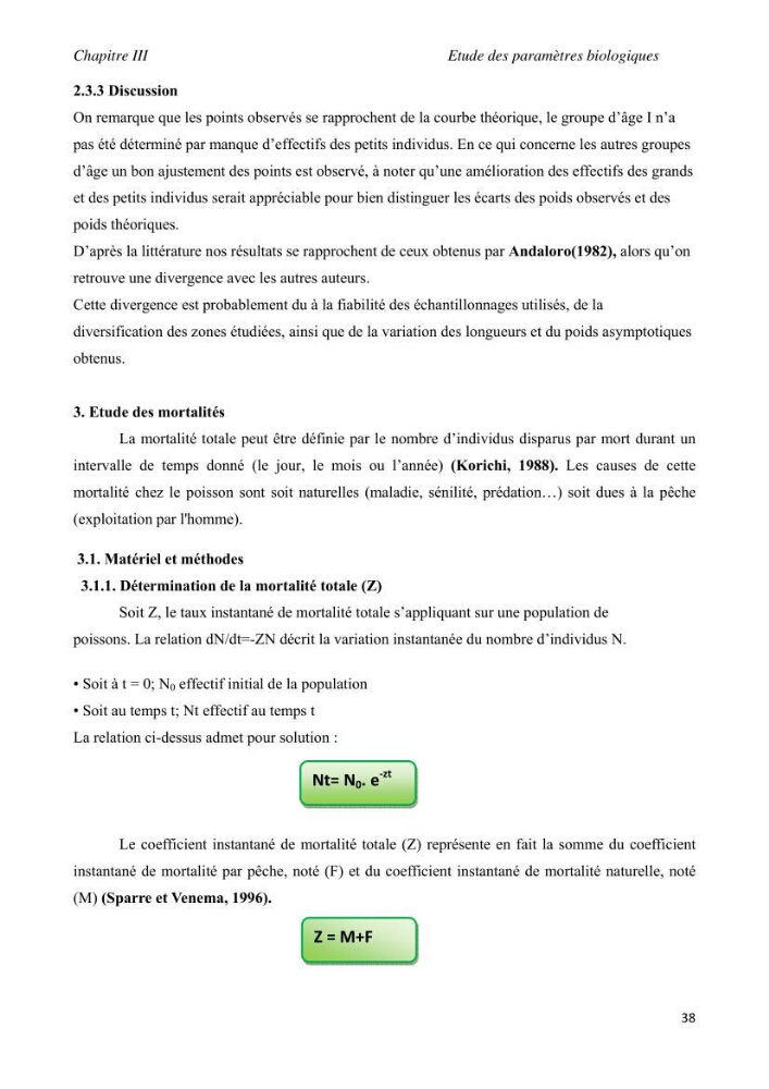 Contribution à l\'étude de l\'exploitation de pagellus acarne (Risso, 1826) de la baie de Bou- Ismail: