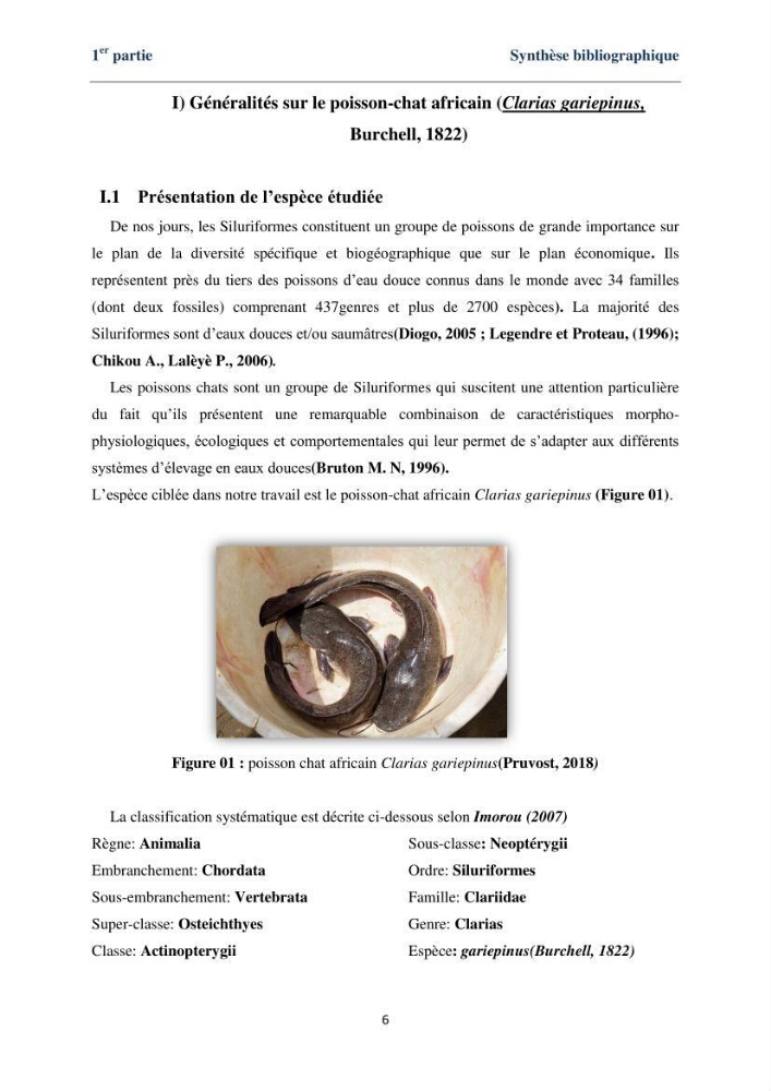 Fabrication des conserves alimentaires à partir du poisson chat africain Clarias gariepinus (Bruchell, 1822) et contribution à la valorisation des coproduits générés