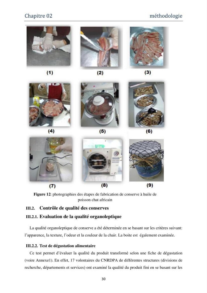 Fabrication des conserves alimentaires à partir du poisson chat africain Clarias gariepinus (Bruchell, 1822) et contribution à la valorisation des coproduits générés