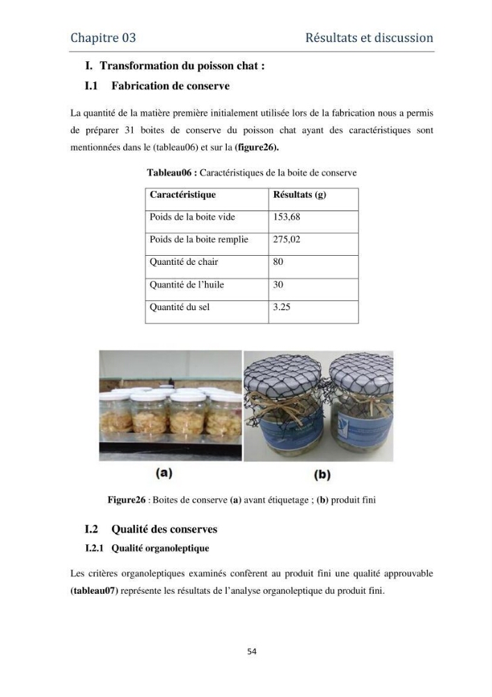 Fabrication des conserves alimentaires à partir du poisson chat africain Clarias gariepinus (Bruchell, 1822) et contribution à la valorisation des coproduits générés