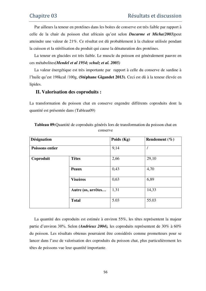 Fabrication des conserves alimentaires à partir du poisson chat africain Clarias gariepinus (Bruchell, 1822) et contribution à la valorisation des coproduits générés