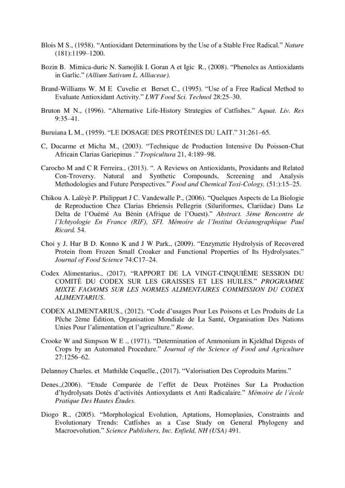 Fabrication des conserves alimentaires à partir du poisson chat africain Clarias gariepinus (Bruchell, 1822) et contribution à la valorisation des coproduits générés