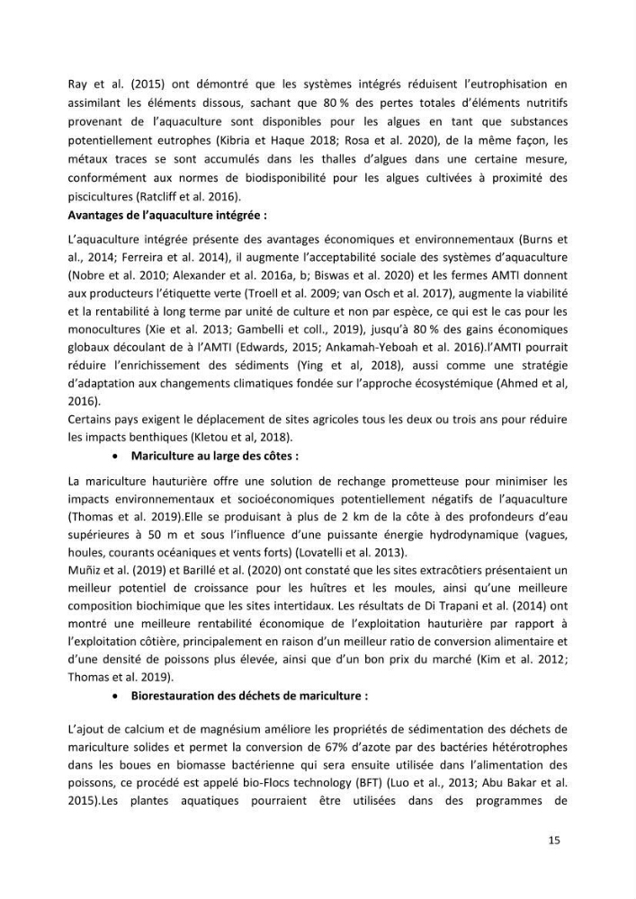 Etude technico-économique et environnementale d’un projet d’une ferme aquacole multi-trophique à terre