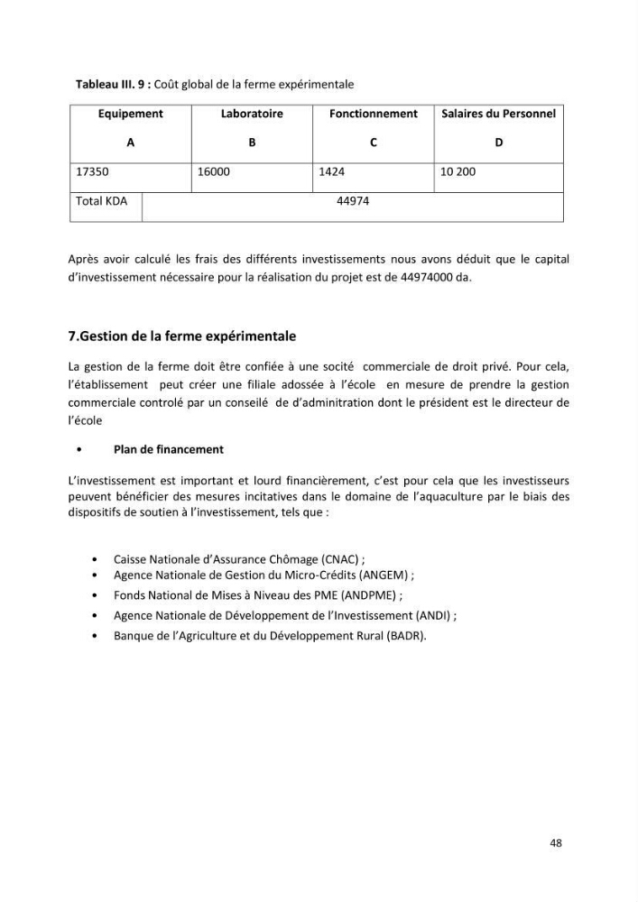 Etude technico-économique et environnementale d’un projet d’une ferme aquacole multi-trophique à terre